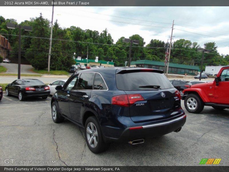 Bali Blue Pearl / Taupe 2012 Acura MDX SH-AWD