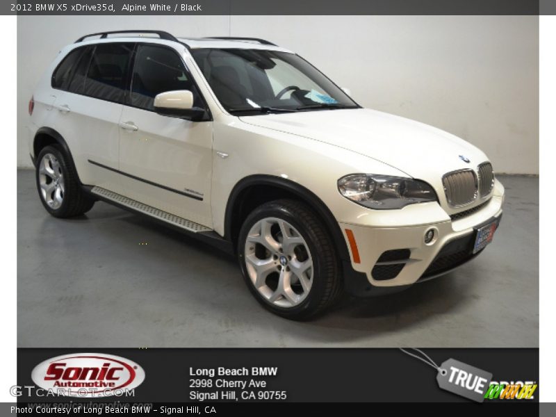 Alpine White / Black 2012 BMW X5 xDrive35d