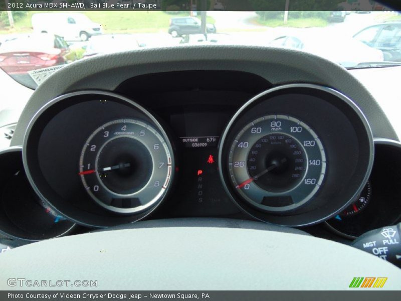 Bali Blue Pearl / Taupe 2012 Acura MDX SH-AWD