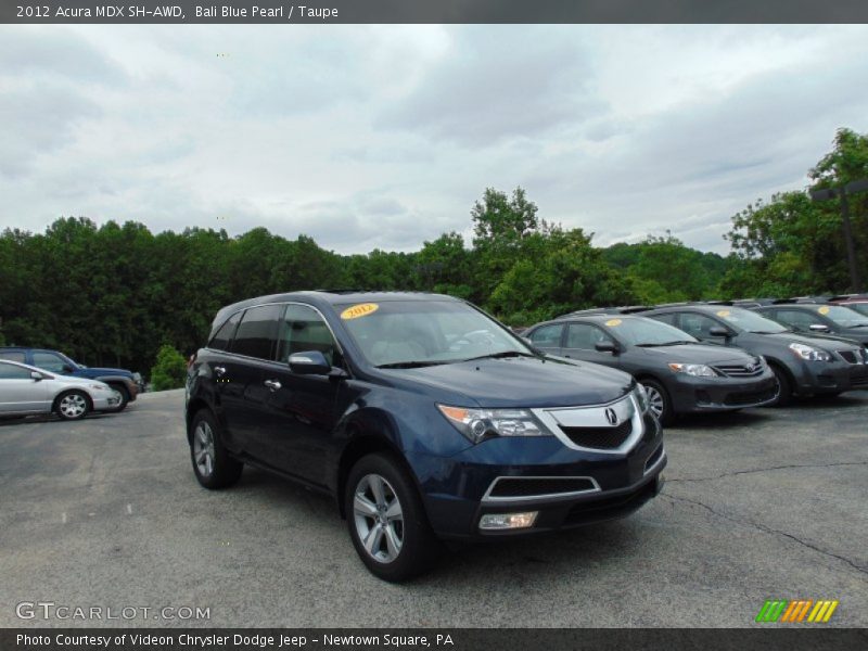 Bali Blue Pearl / Taupe 2012 Acura MDX SH-AWD
