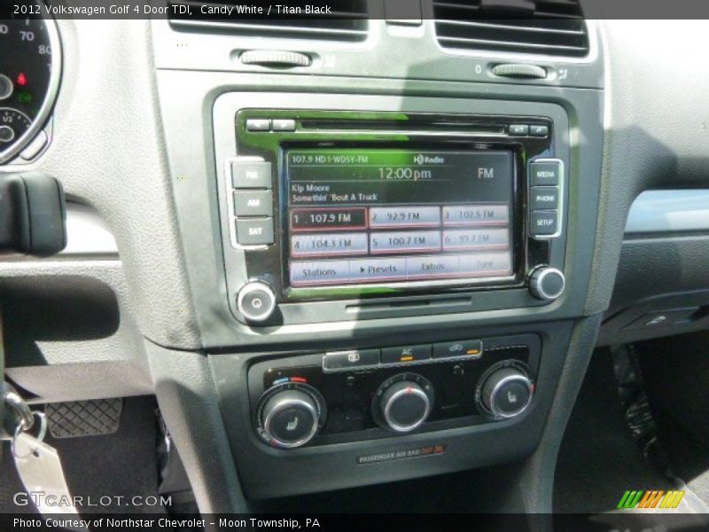 Candy White / Titan Black 2012 Volkswagen Golf 4 Door TDI