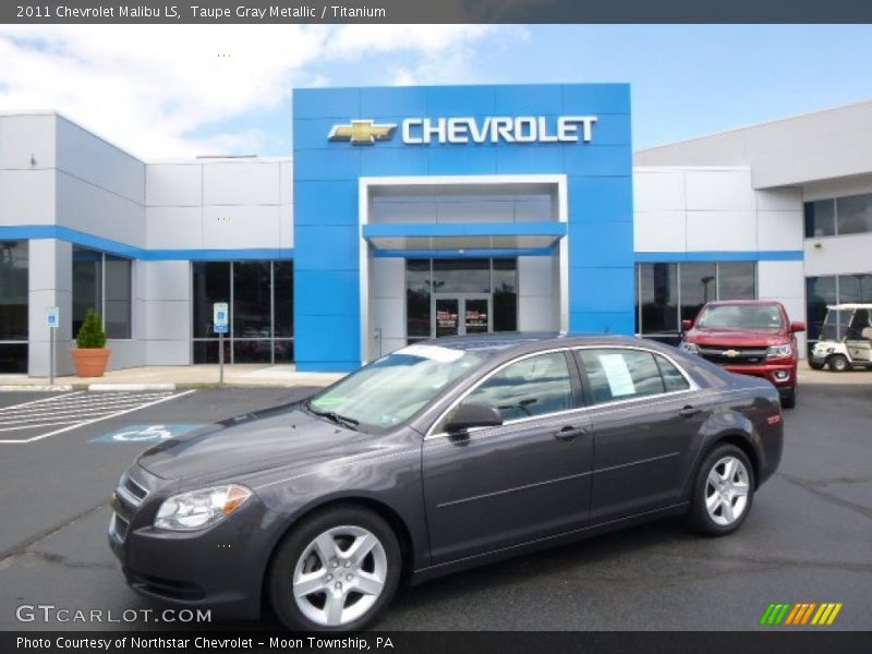 Taupe Gray Metallic / Titanium 2011 Chevrolet Malibu LS