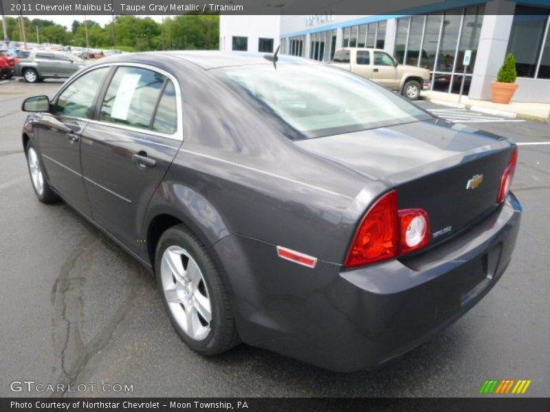 Taupe Gray Metallic / Titanium 2011 Chevrolet Malibu LS