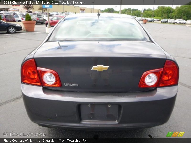 Taupe Gray Metallic / Titanium 2011 Chevrolet Malibu LS