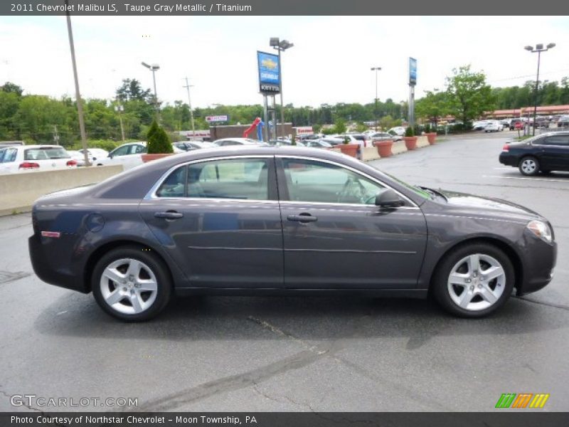 Taupe Gray Metallic / Titanium 2011 Chevrolet Malibu LS