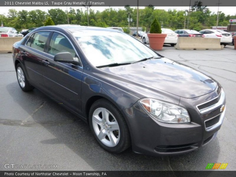 Taupe Gray Metallic / Titanium 2011 Chevrolet Malibu LS