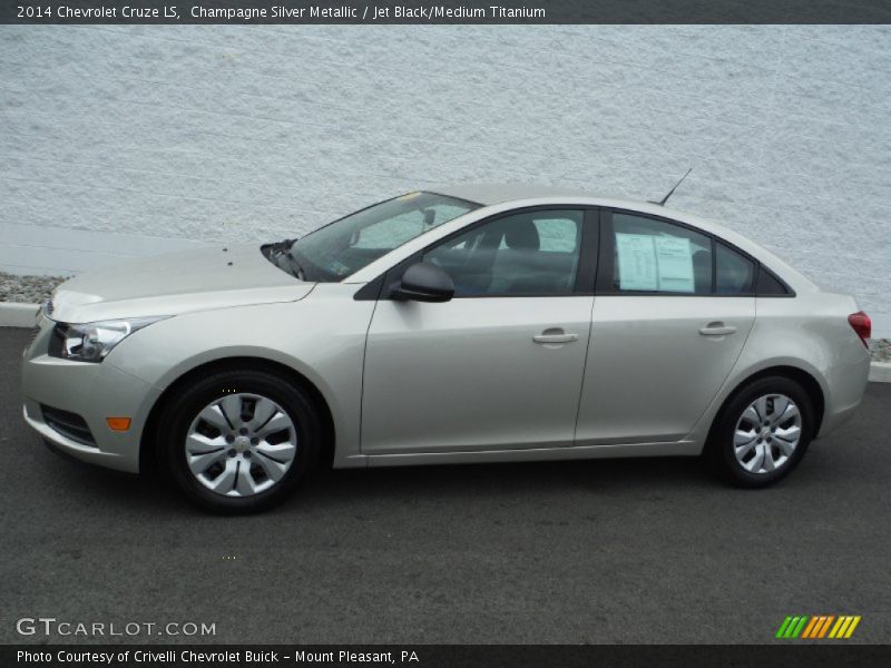 Champagne Silver Metallic / Jet Black/Medium Titanium 2014 Chevrolet Cruze LS
