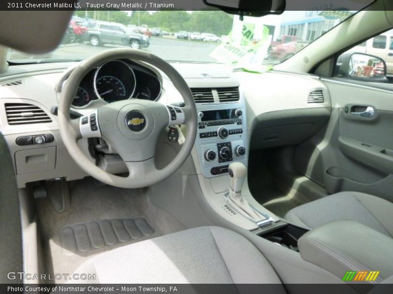 Taupe Gray Metallic / Titanium 2011 Chevrolet Malibu LS