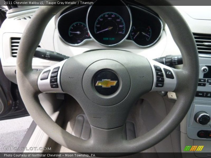 Taupe Gray Metallic / Titanium 2011 Chevrolet Malibu LS