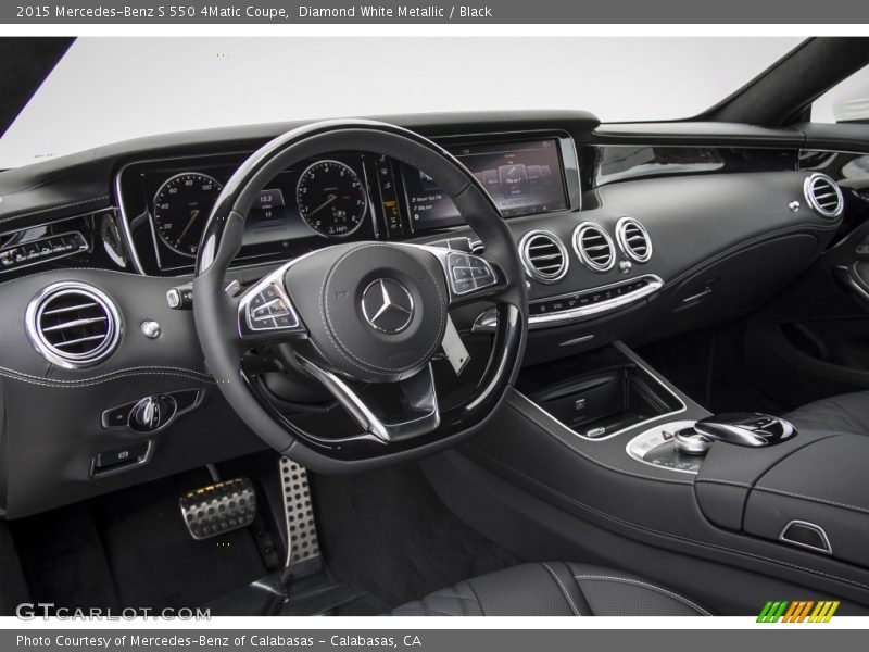 Diamond White Metallic / Black 2015 Mercedes-Benz S 550 4Matic Coupe