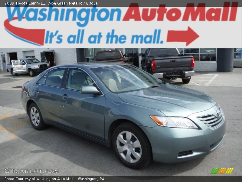 Aloe Green Metallic / Bisque 2009 Toyota Camry LE