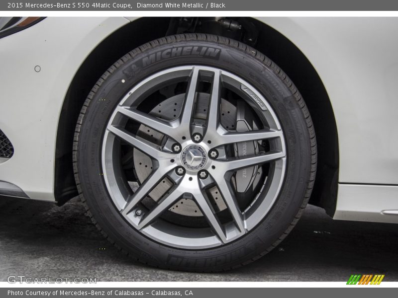 Diamond White Metallic / Black 2015 Mercedes-Benz S 550 4Matic Coupe