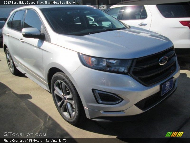 Ingot Silver Metallic / Ebony 2015 Ford Edge Sport