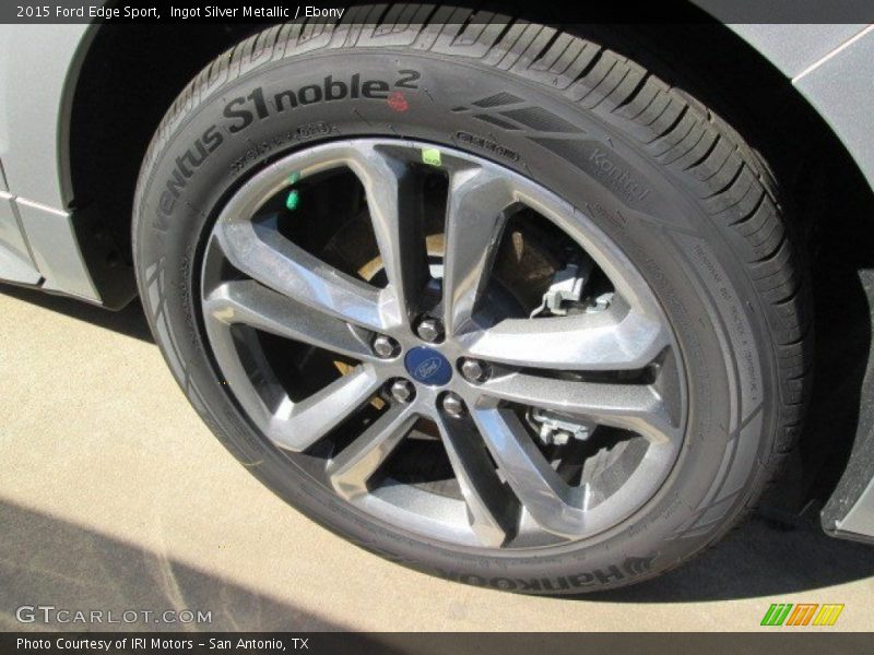 Ingot Silver Metallic / Ebony 2015 Ford Edge Sport