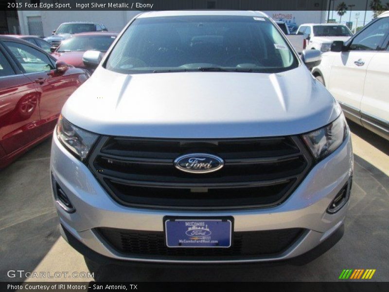 Ingot Silver Metallic / Ebony 2015 Ford Edge Sport