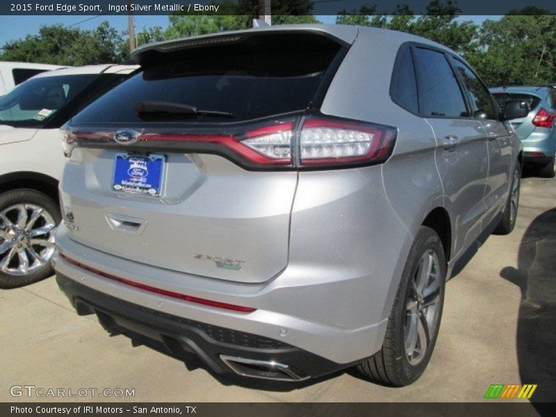 Ingot Silver Metallic / Ebony 2015 Ford Edge Sport