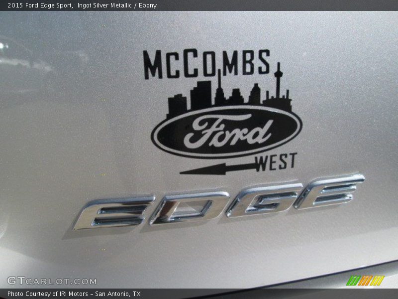 Ingot Silver Metallic / Ebony 2015 Ford Edge Sport
