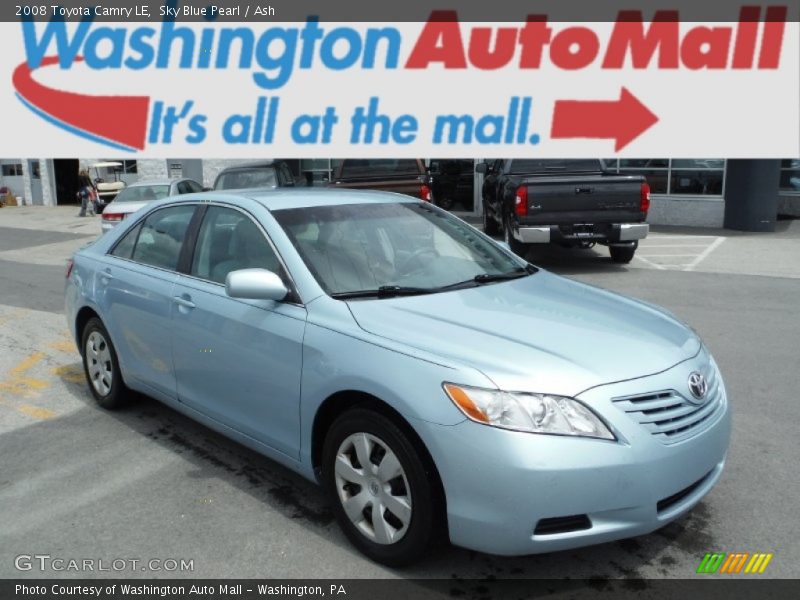 Sky Blue Pearl / Ash 2008 Toyota Camry LE