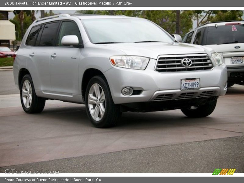 Classic Silver Metallic / Ash Gray 2008 Toyota Highlander Limited 4WD