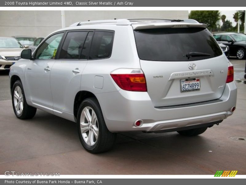 Classic Silver Metallic / Ash Gray 2008 Toyota Highlander Limited 4WD