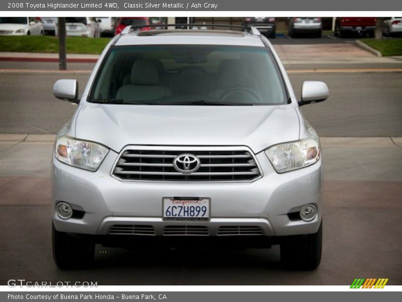Classic Silver Metallic / Ash Gray 2008 Toyota Highlander Limited 4WD