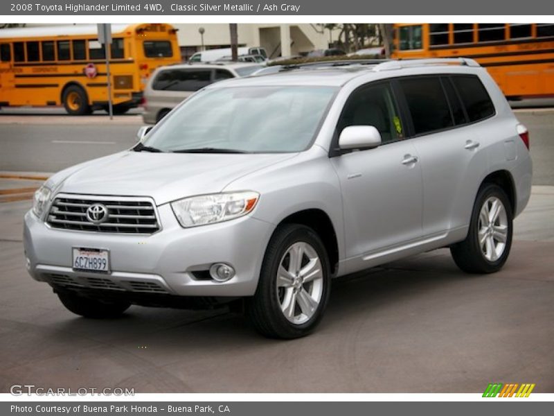Classic Silver Metallic / Ash Gray 2008 Toyota Highlander Limited 4WD