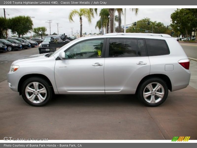 Classic Silver Metallic / Ash Gray 2008 Toyota Highlander Limited 4WD