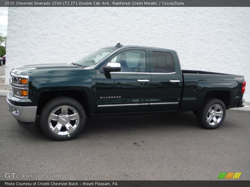  2015 Silverado 1500 LTZ Z71 Double Cab 4x4 Rainforest Green Metallic