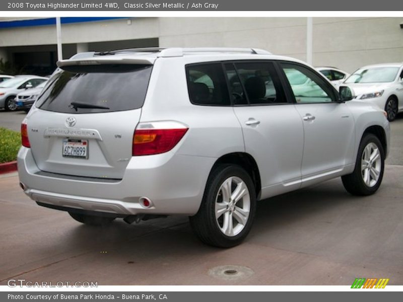 Classic Silver Metallic / Ash Gray 2008 Toyota Highlander Limited 4WD
