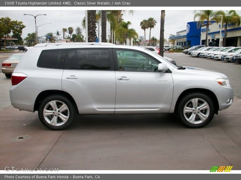 Classic Silver Metallic / Ash Gray 2008 Toyota Highlander Limited 4WD