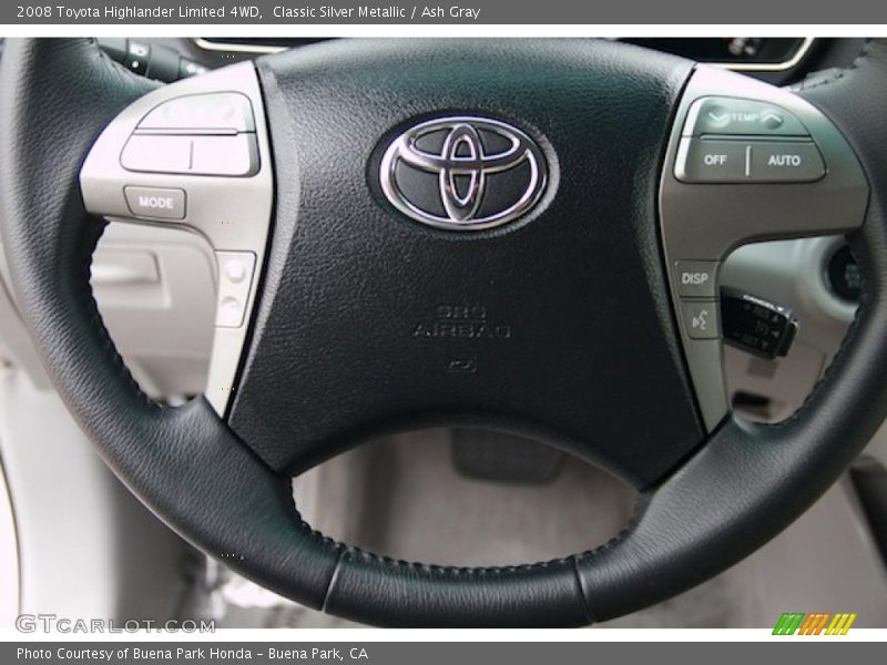 Classic Silver Metallic / Ash Gray 2008 Toyota Highlander Limited 4WD