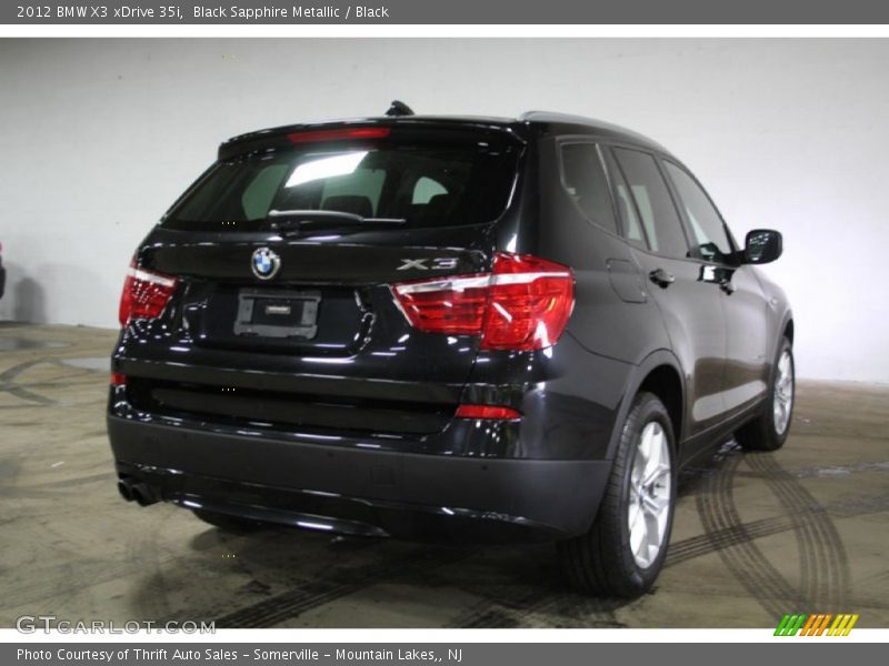Black Sapphire Metallic / Black 2012 BMW X3 xDrive 35i