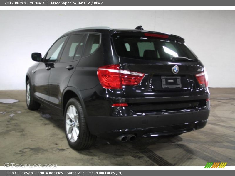 Black Sapphire Metallic / Black 2012 BMW X3 xDrive 35i