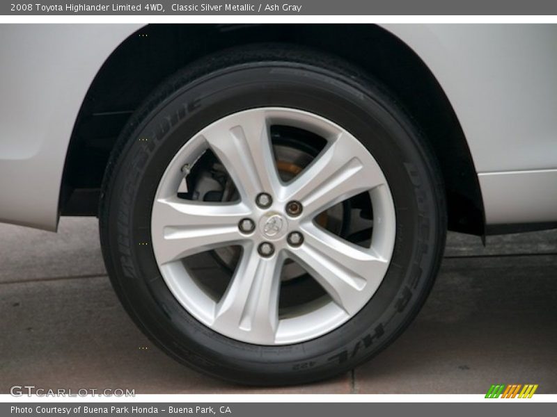 Classic Silver Metallic / Ash Gray 2008 Toyota Highlander Limited 4WD