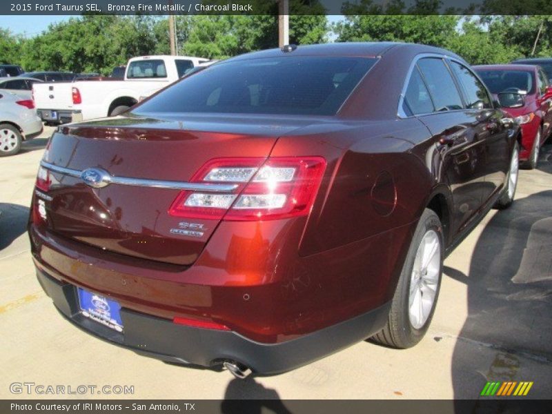 Bronze Fire Metallic / Charcoal Black 2015 Ford Taurus SEL