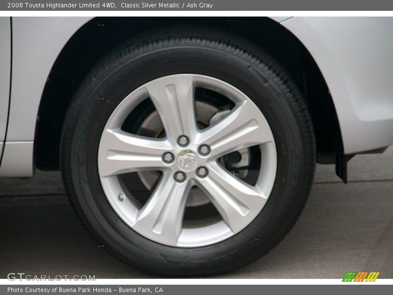 Classic Silver Metallic / Ash Gray 2008 Toyota Highlander Limited 4WD