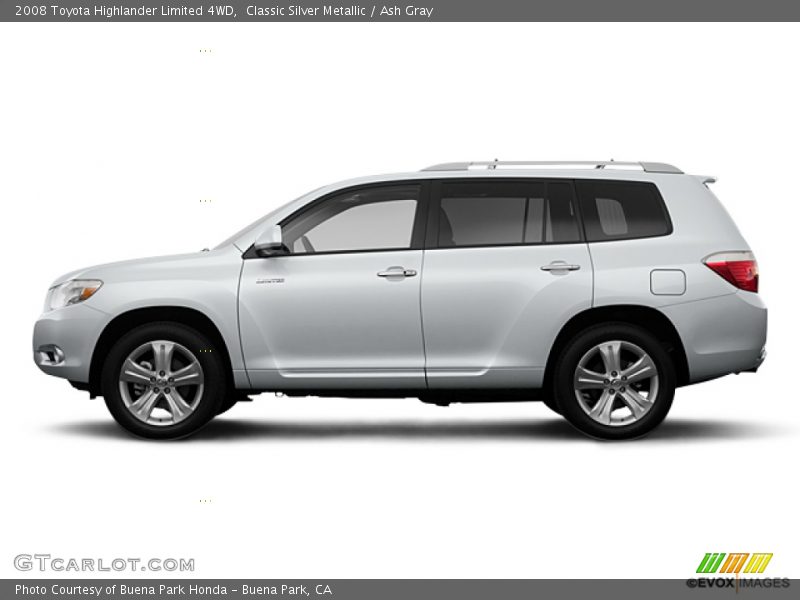 Classic Silver Metallic / Ash Gray 2008 Toyota Highlander Limited 4WD