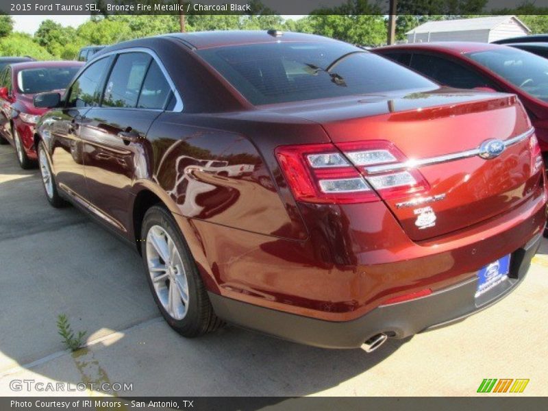 Bronze Fire Metallic / Charcoal Black 2015 Ford Taurus SEL