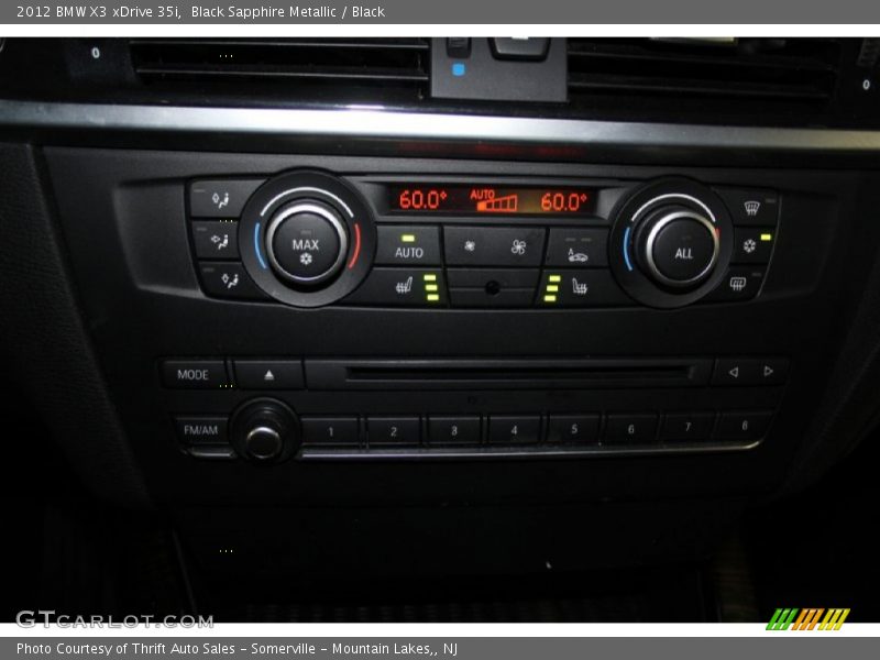 Black Sapphire Metallic / Black 2012 BMW X3 xDrive 35i