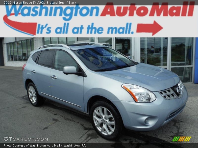 Frosted Steel / Black 2012 Nissan Rogue SV AWD