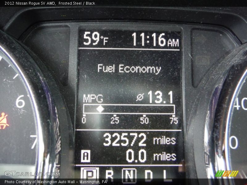 Frosted Steel / Black 2012 Nissan Rogue SV AWD