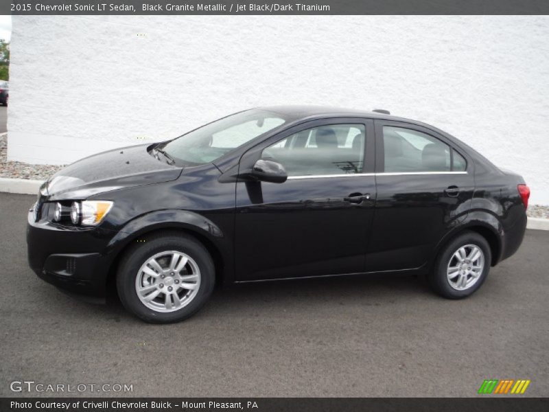Black Granite Metallic / Jet Black/Dark Titanium 2015 Chevrolet Sonic LT Sedan