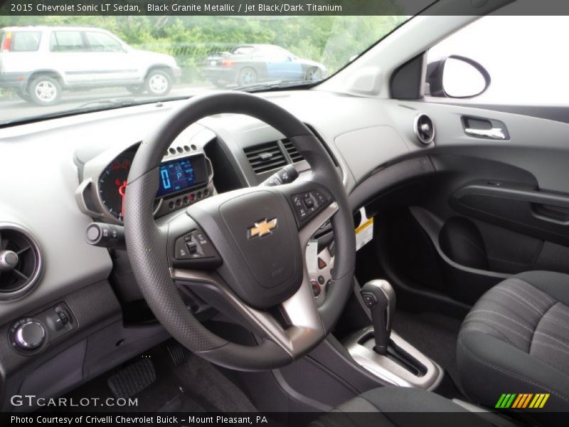 Black Granite Metallic / Jet Black/Dark Titanium 2015 Chevrolet Sonic LT Sedan