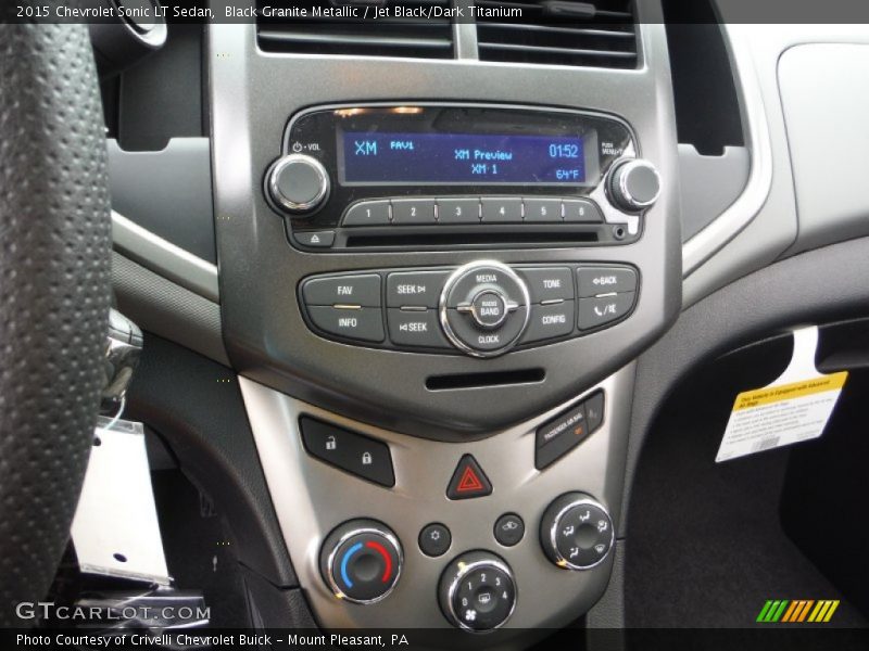 Black Granite Metallic / Jet Black/Dark Titanium 2015 Chevrolet Sonic LT Sedan
