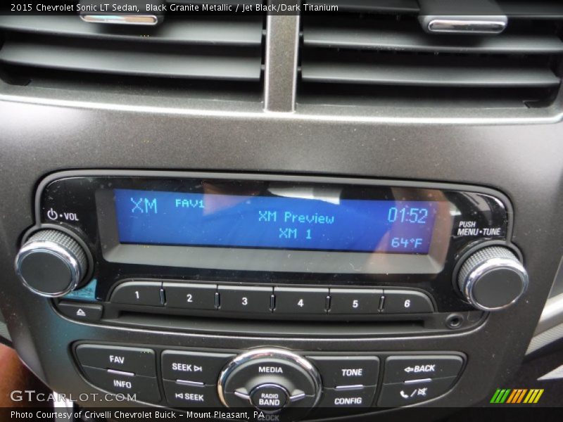 Black Granite Metallic / Jet Black/Dark Titanium 2015 Chevrolet Sonic LT Sedan