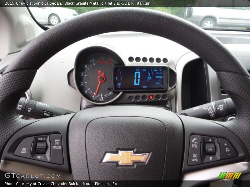 Black Granite Metallic / Jet Black/Dark Titanium 2015 Chevrolet Sonic LT Sedan