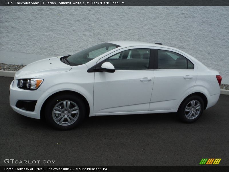 Summit White / Jet Black/Dark Titanium 2015 Chevrolet Sonic LT Sedan