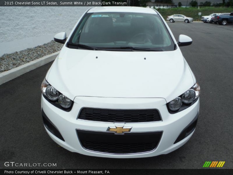 Summit White / Jet Black/Dark Titanium 2015 Chevrolet Sonic LT Sedan