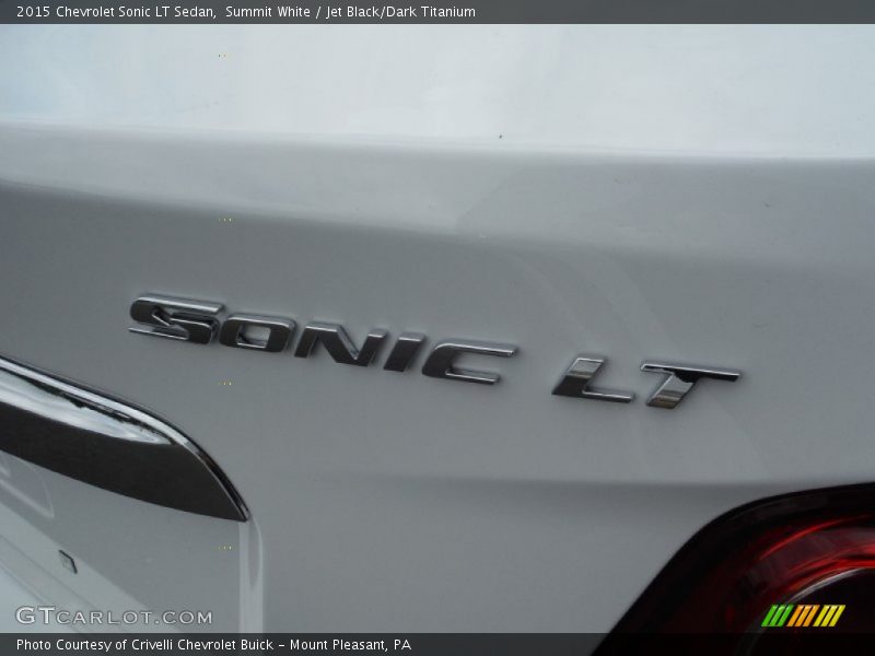 Summit White / Jet Black/Dark Titanium 2015 Chevrolet Sonic LT Sedan