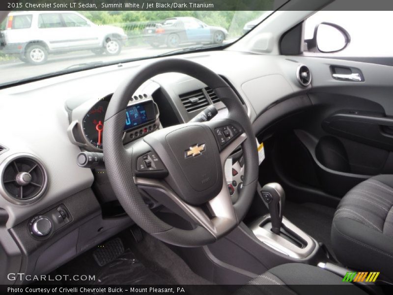 Summit White / Jet Black/Dark Titanium 2015 Chevrolet Sonic LT Sedan